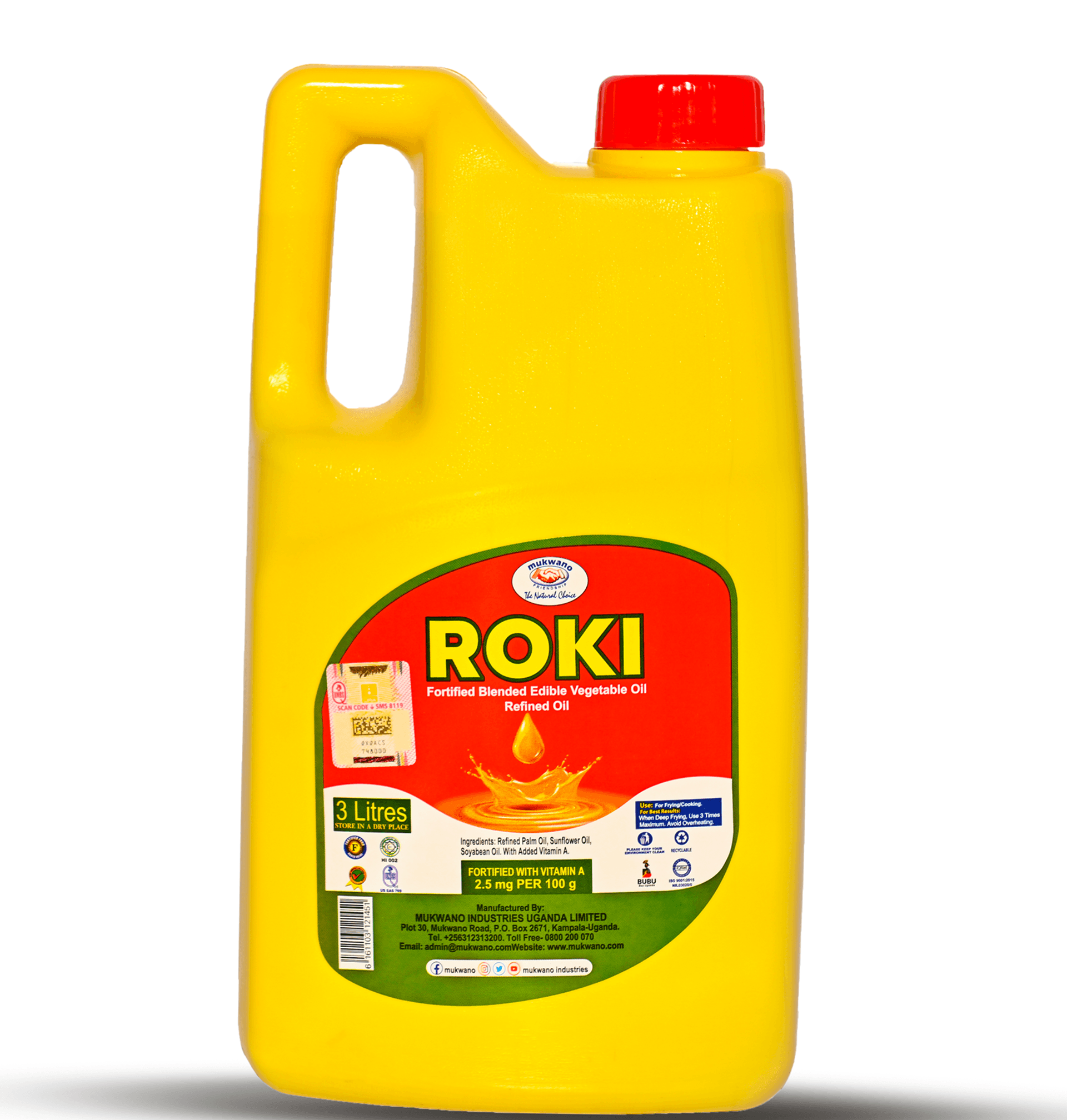 Roki Vegetable cooking oil — 3 L