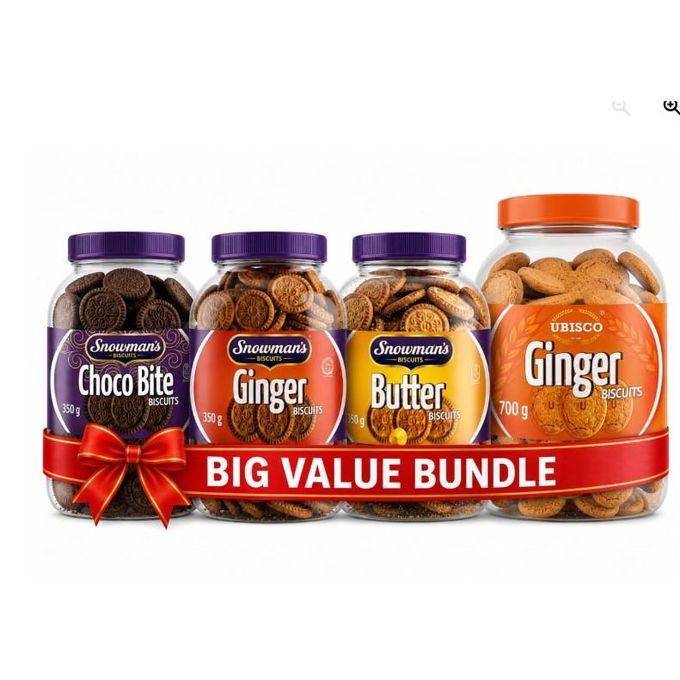 Ubisco Assorted biscuits — 350g chocolate + 350g butter + 350g ginger + 700g ginger